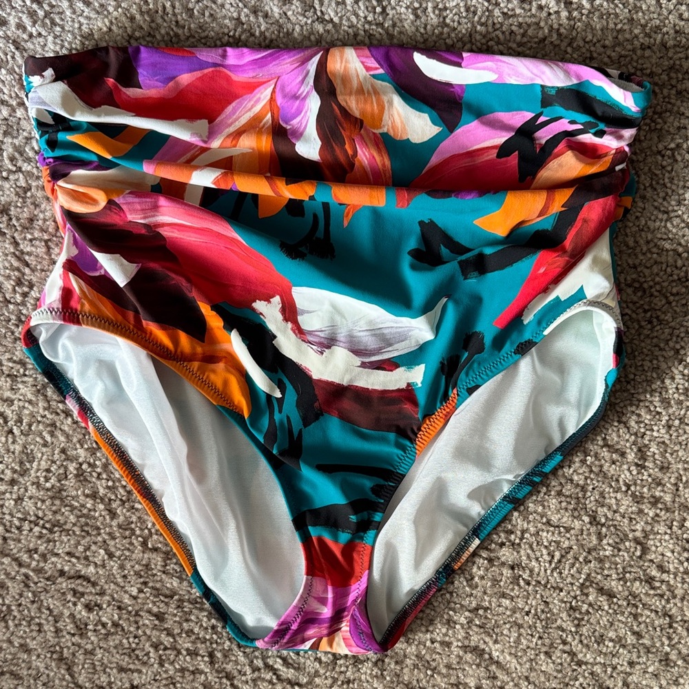 Profile By Gottex Multicolor High-Waisted Bikini Bottom